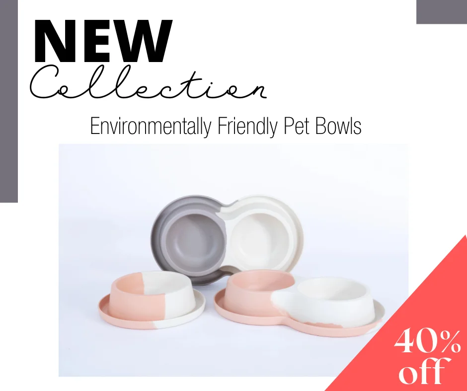 Double and Single Pet bowls